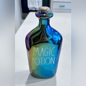 RAE DUNN Black and Purple Iridescent Ceramic Magic Potion Bottle